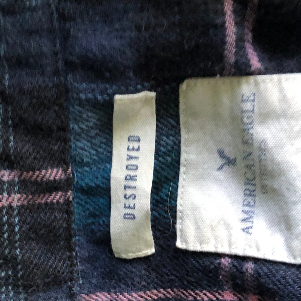 Distressed oversized flannel - Picture 3 of 3